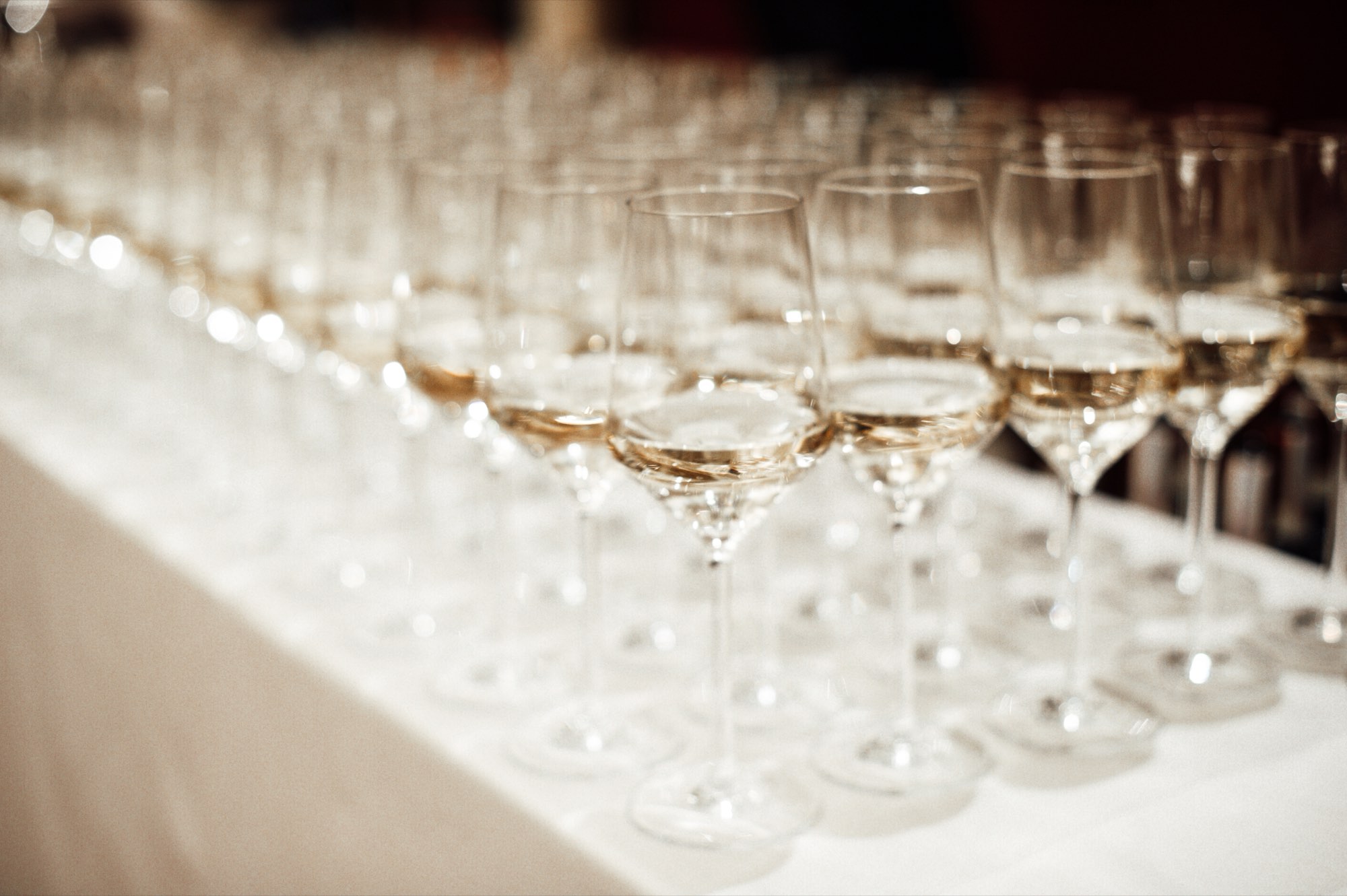 Bartender pouring wine for guests at a Halifax corporate event